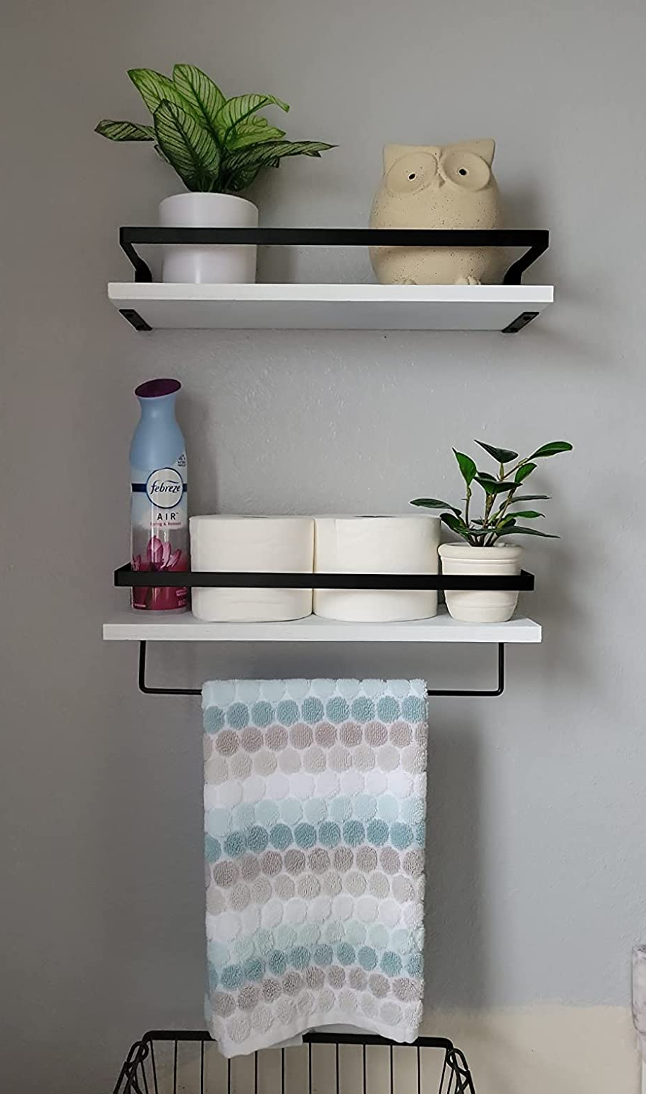 bathroom shelf