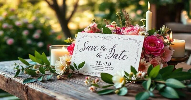 como fazer save the date casamento gratis