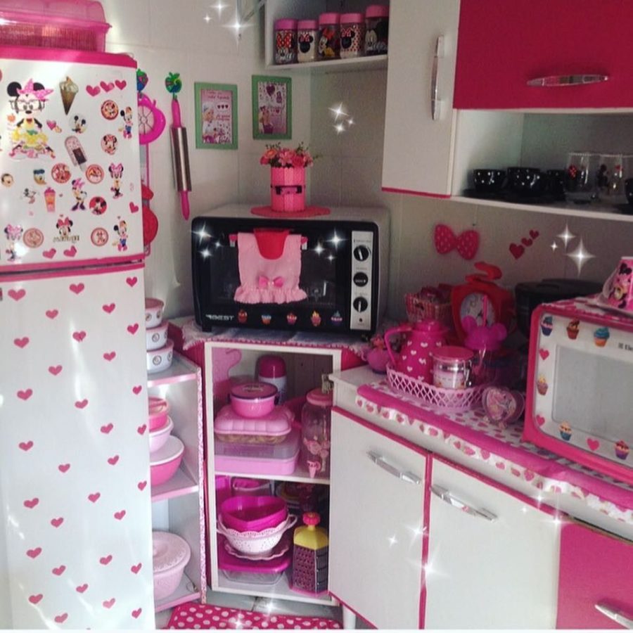 decoracao-de-cozinhas-rosas