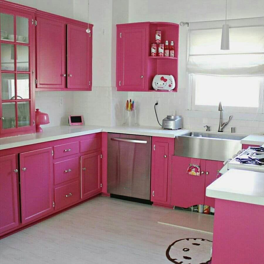 decoracao-de-cozinhas-rosas