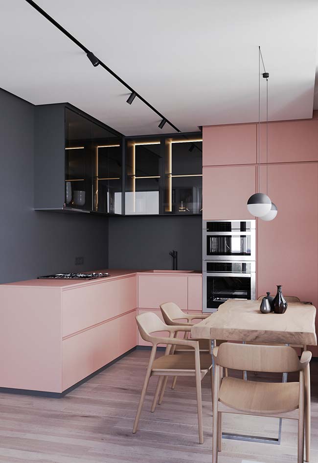 decoracao-de-cozinhas-rosas