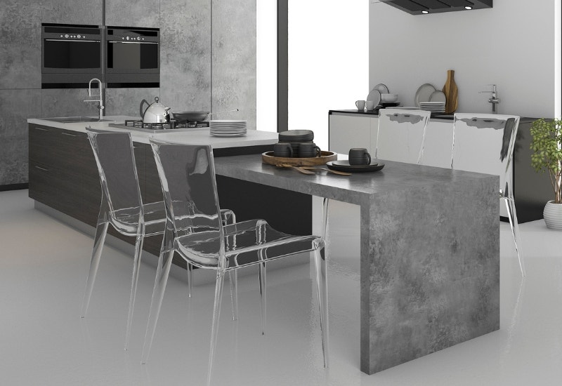decoracao-de-cozinha-com-cimento-queimado