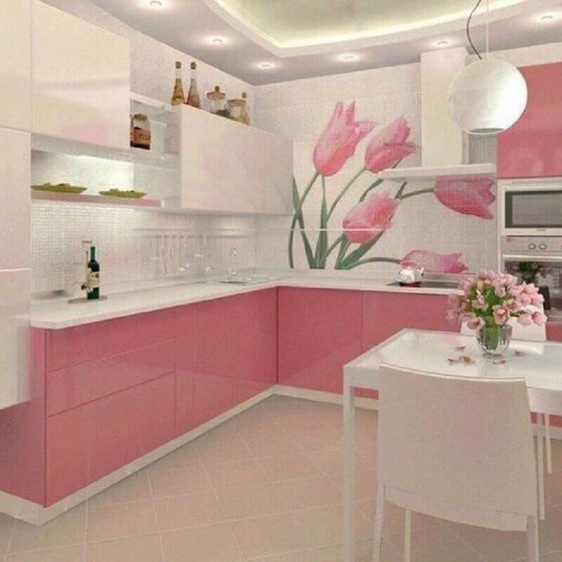 decoracao-de-cozinhas-rosas