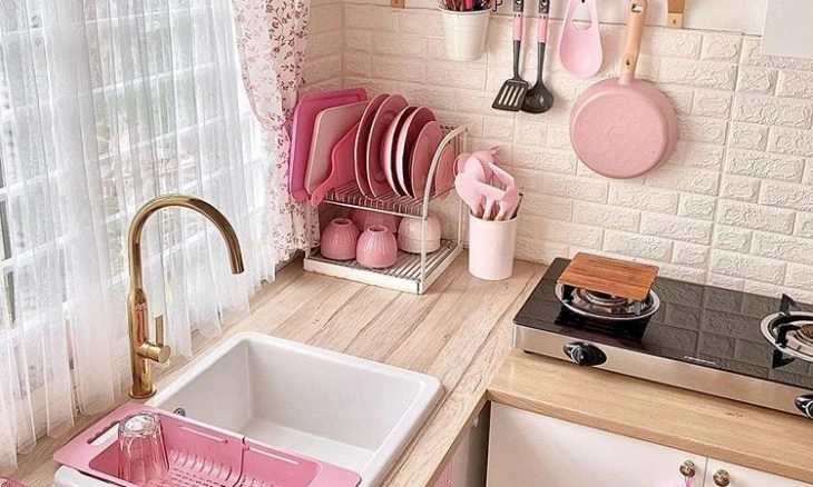 decoracao-de-cozinhas-rosas
