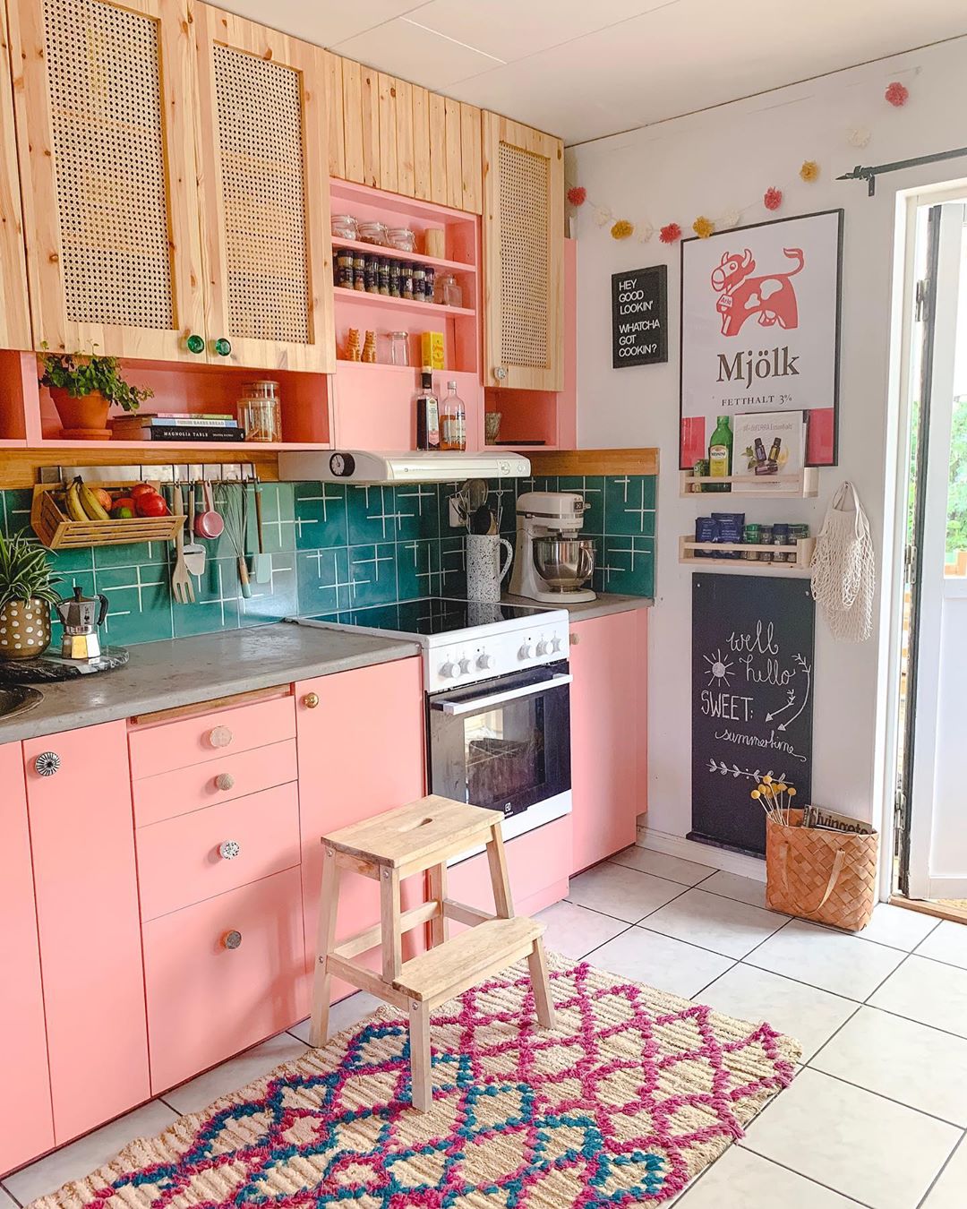 decoracao-de-cozinhas-rosas
