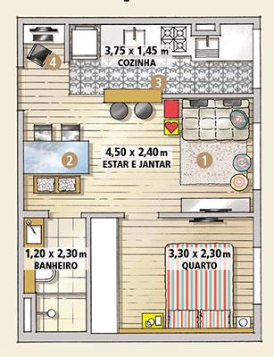 plantas-de-casa-com-1-quarto