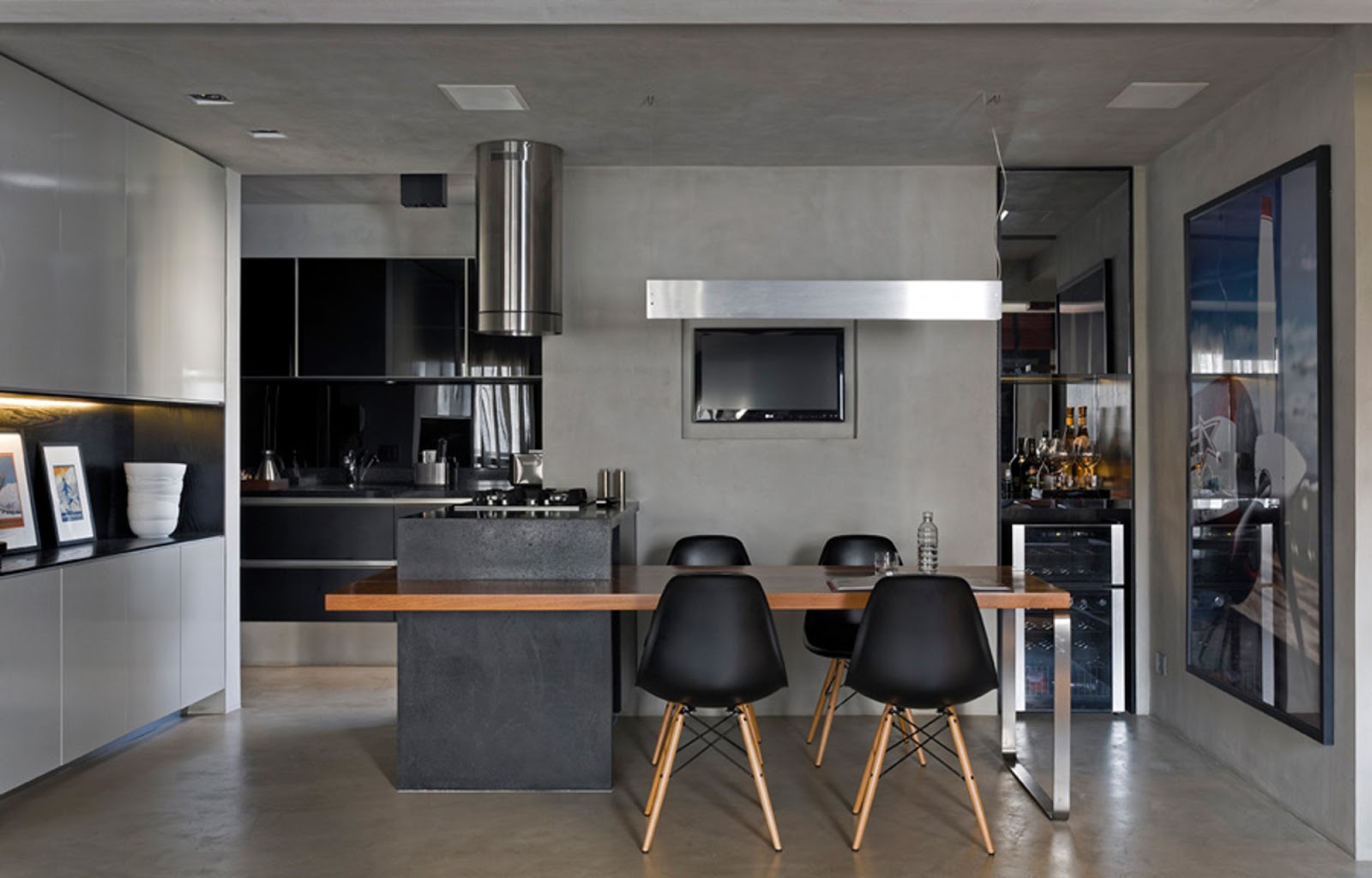 decoracao-de-cozinha-com-cimento-queimado