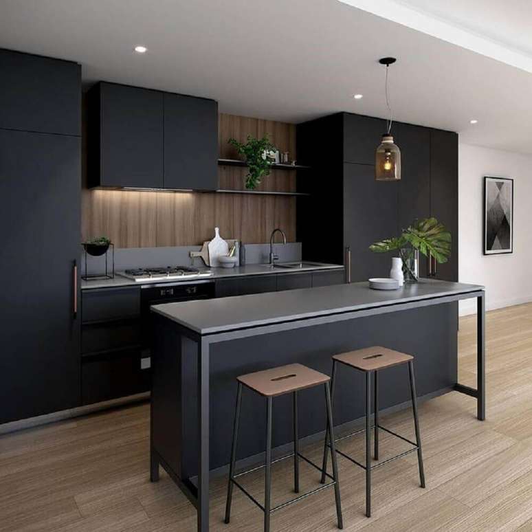 decoracao-de-cozinha-preta
