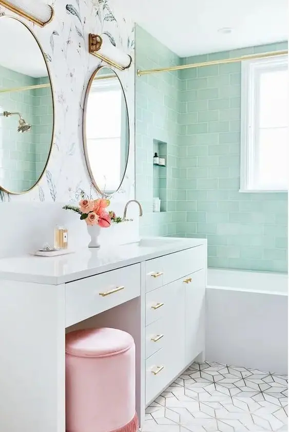 decoracao-de-banheiro-com-verde-menta-2