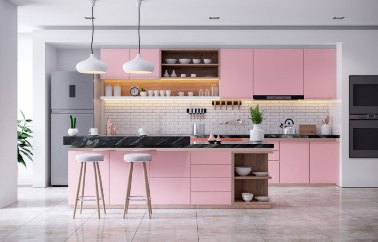 decoracao-de-cozinhas-rosas