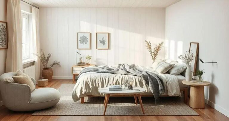 ideias decoração escandinava quarto