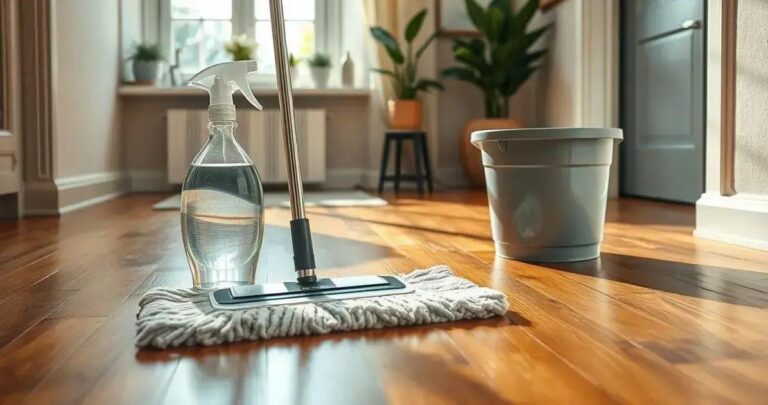 como limpar piso de madeira