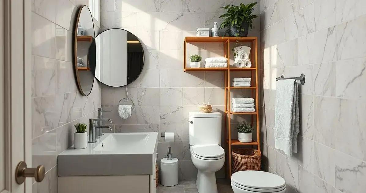 como organizar banheiro pequeno