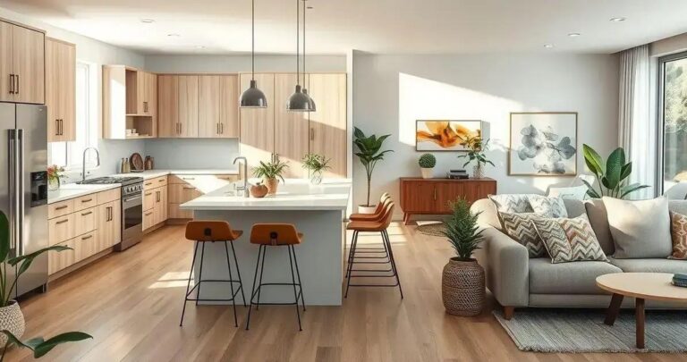 Cozinha integrada com sala de estar