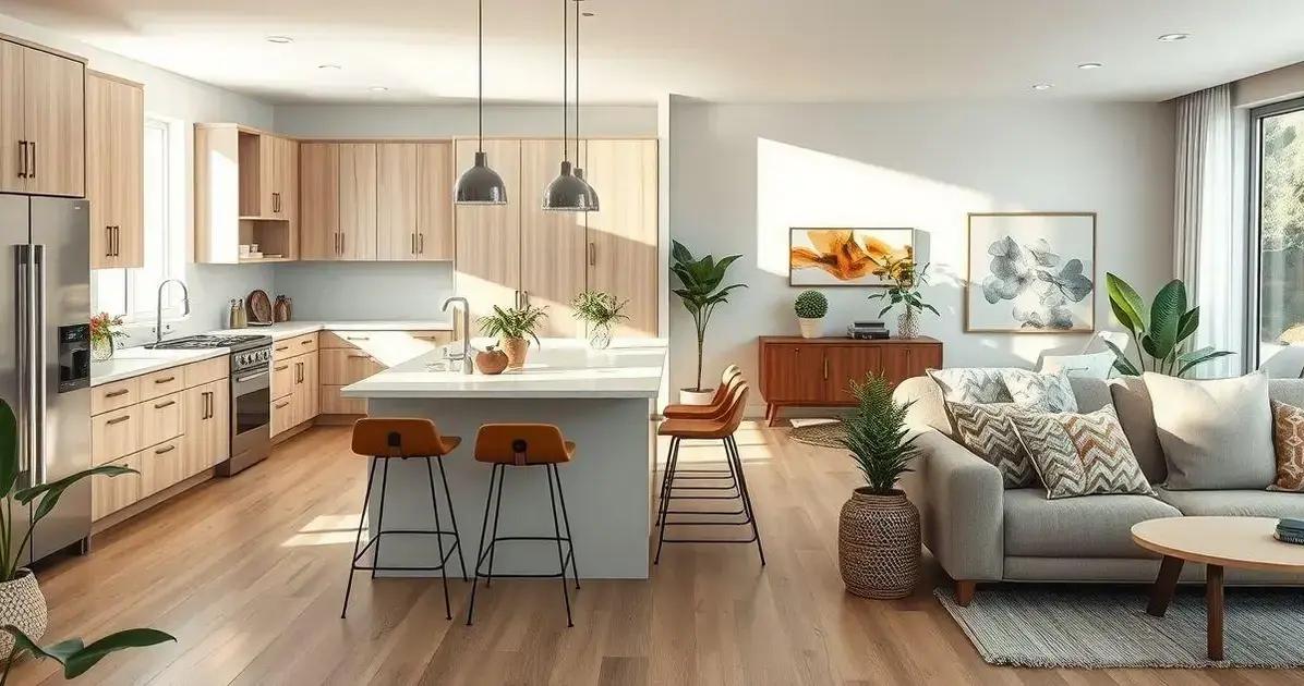 Cozinha integrada com sala de estar