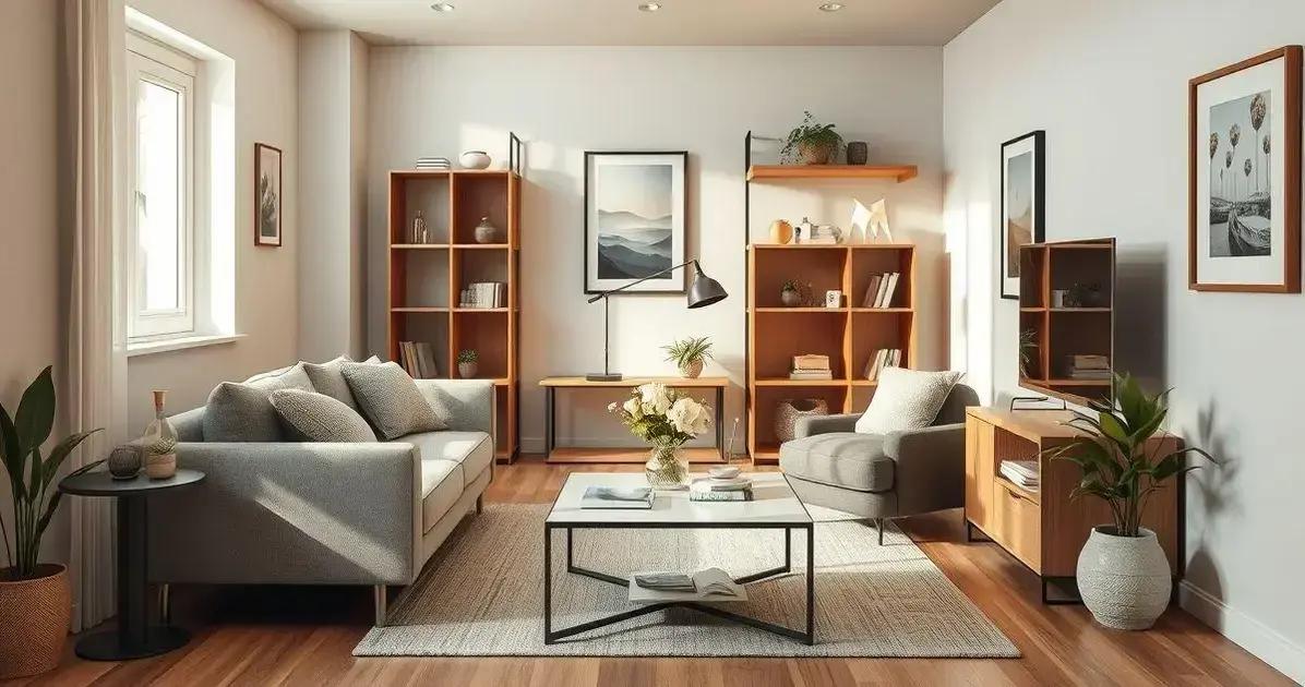 decoração de sala de estar pequena