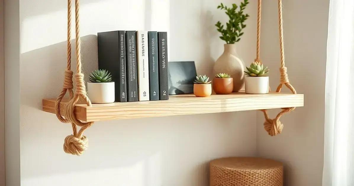 DIY prateleira de corda