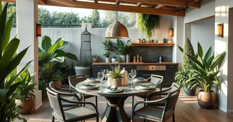 Espaço gourmet construção