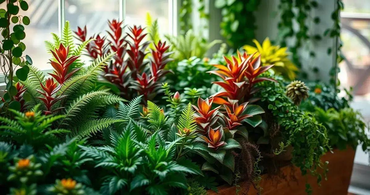 folhagens para jardim de inverno