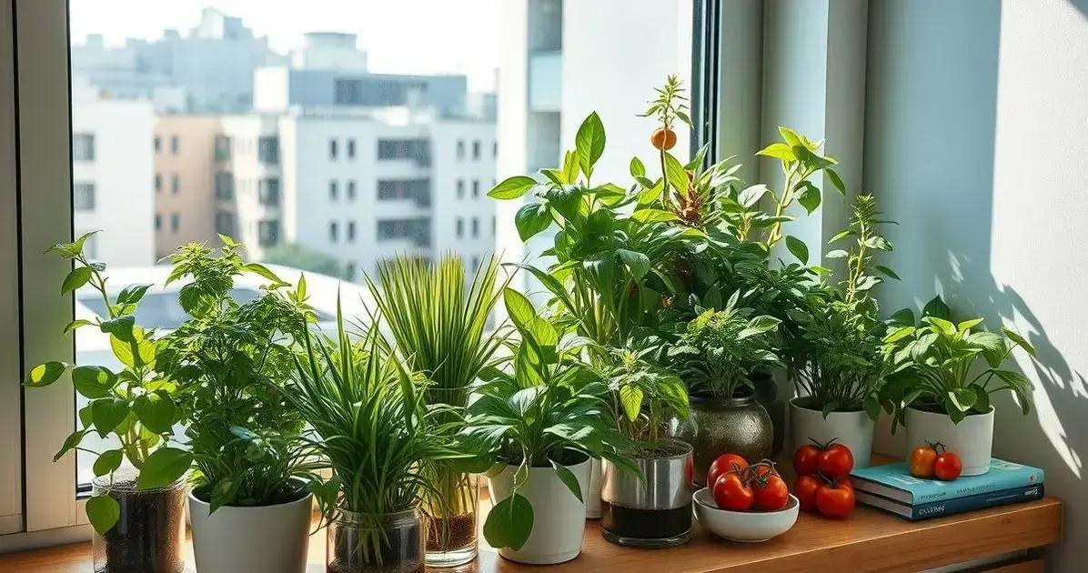 horta em vasos para apartamento