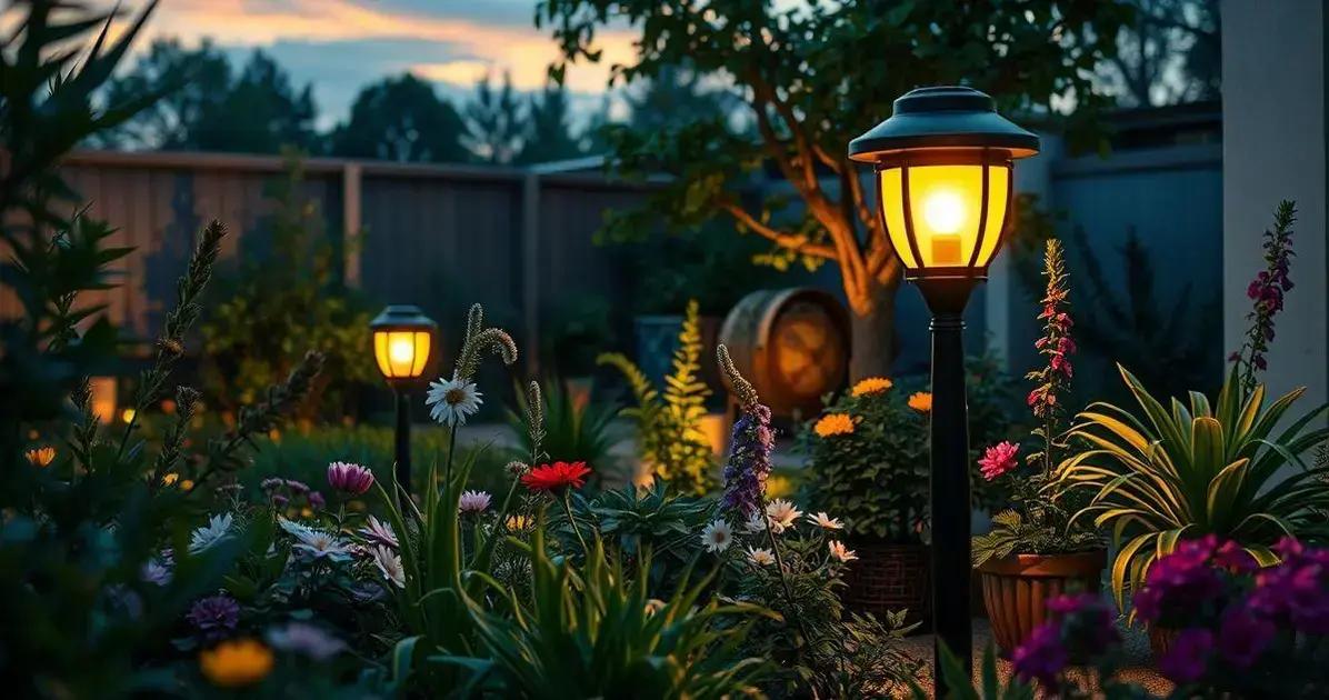 iluminação de jardim solar