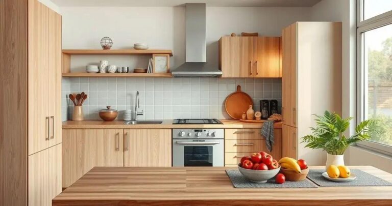 Projeto de cozinha americana simples