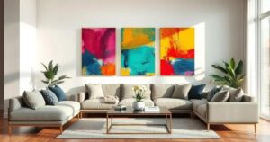 quadros abstratos para sala moderna