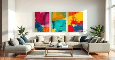 quadros abstratos para sala moderna