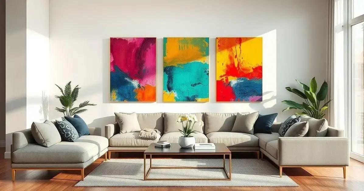 quadros abstratos para sala moderna