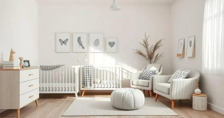 quarto de bebê neutro moderno