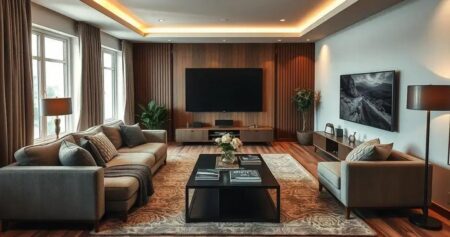 sala de tv decorada