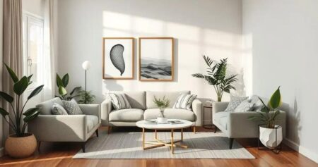 sala decorada simples