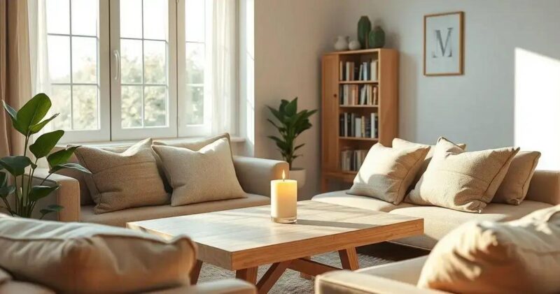 sala simples decorada