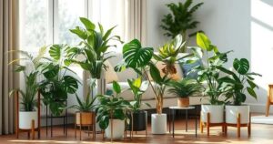 suportes para plantas de chão