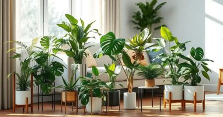 suportes para plantas de chão