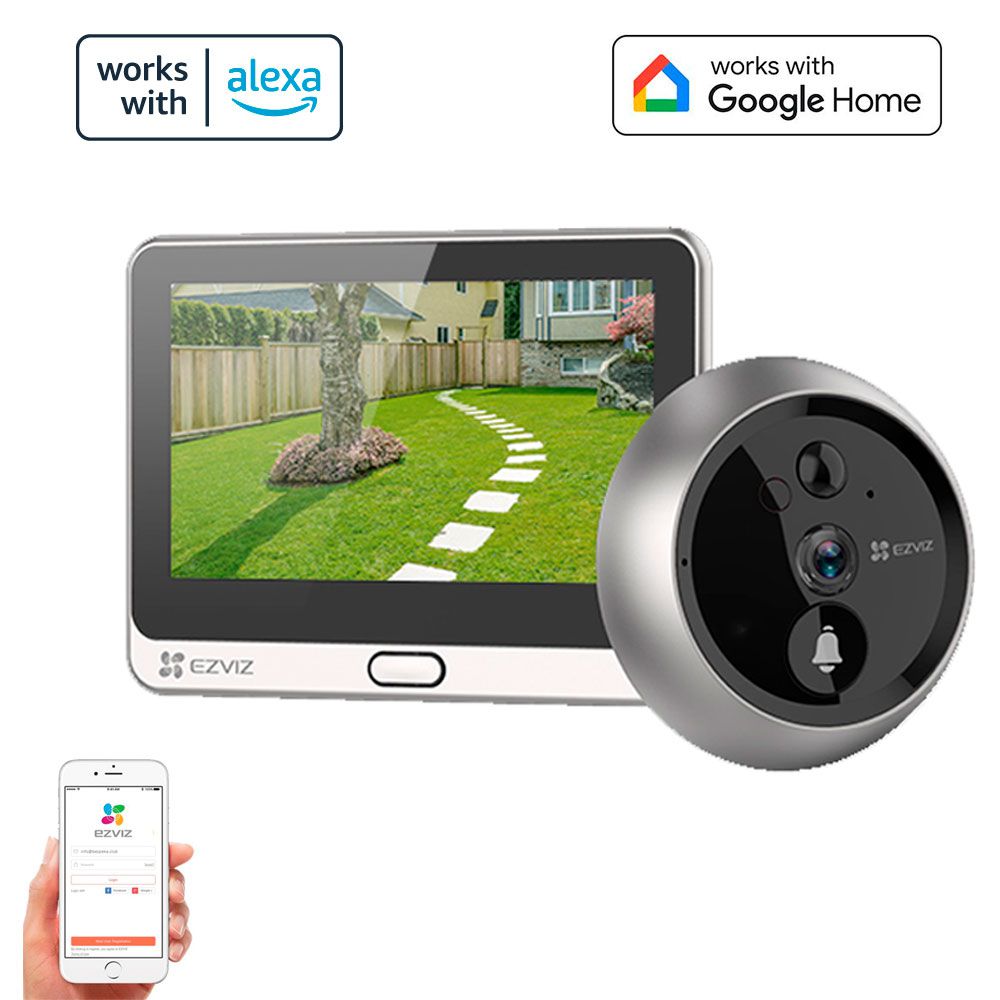 Olho Mágico Digital Ezviz DP2C Prata ...