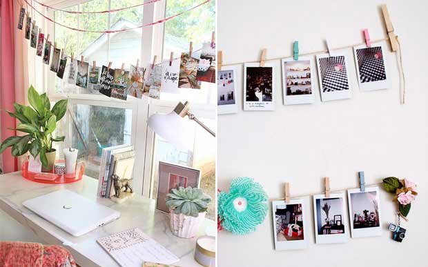 decorar o quarto com fotos ...