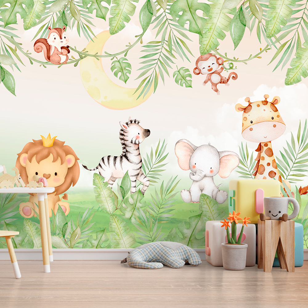 Papel de Parede Infantil Safari AL 17 ...