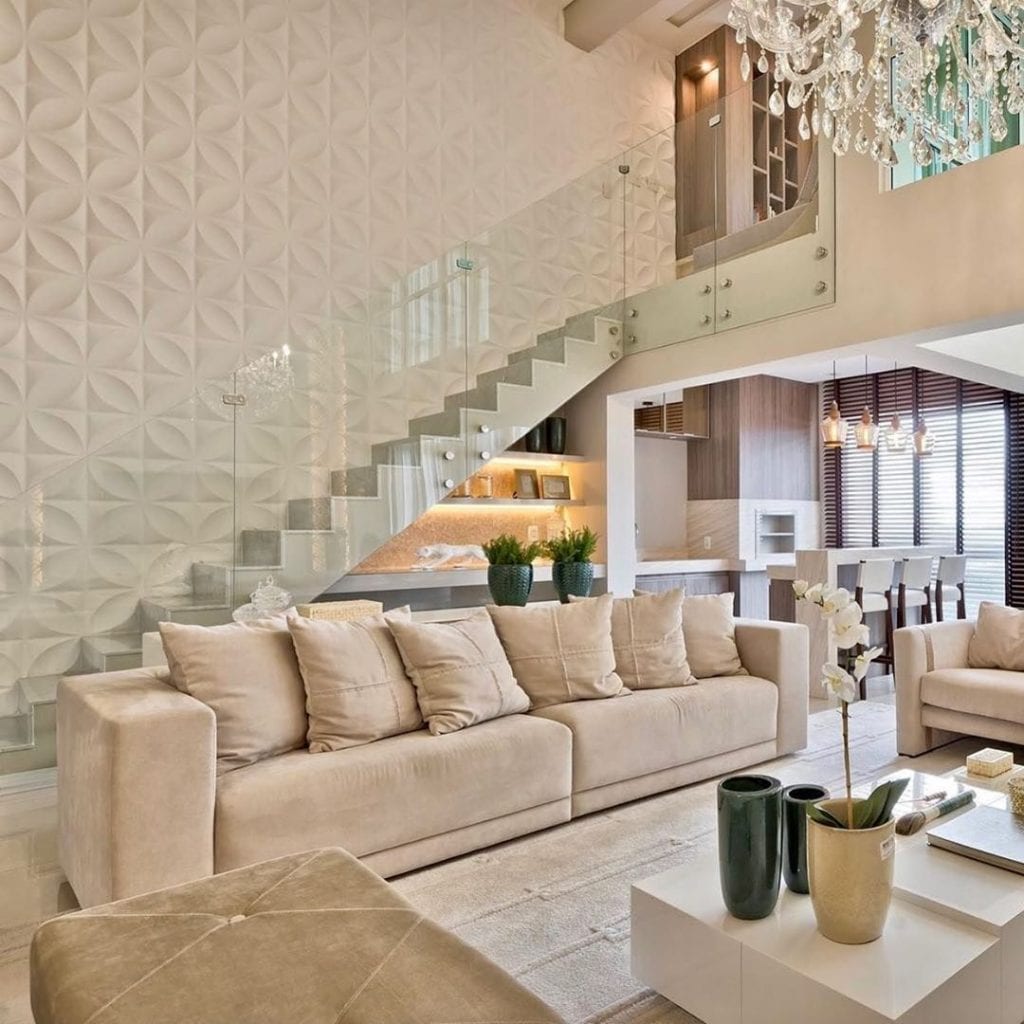 Sala com escada: 60 ideias e soluções ...