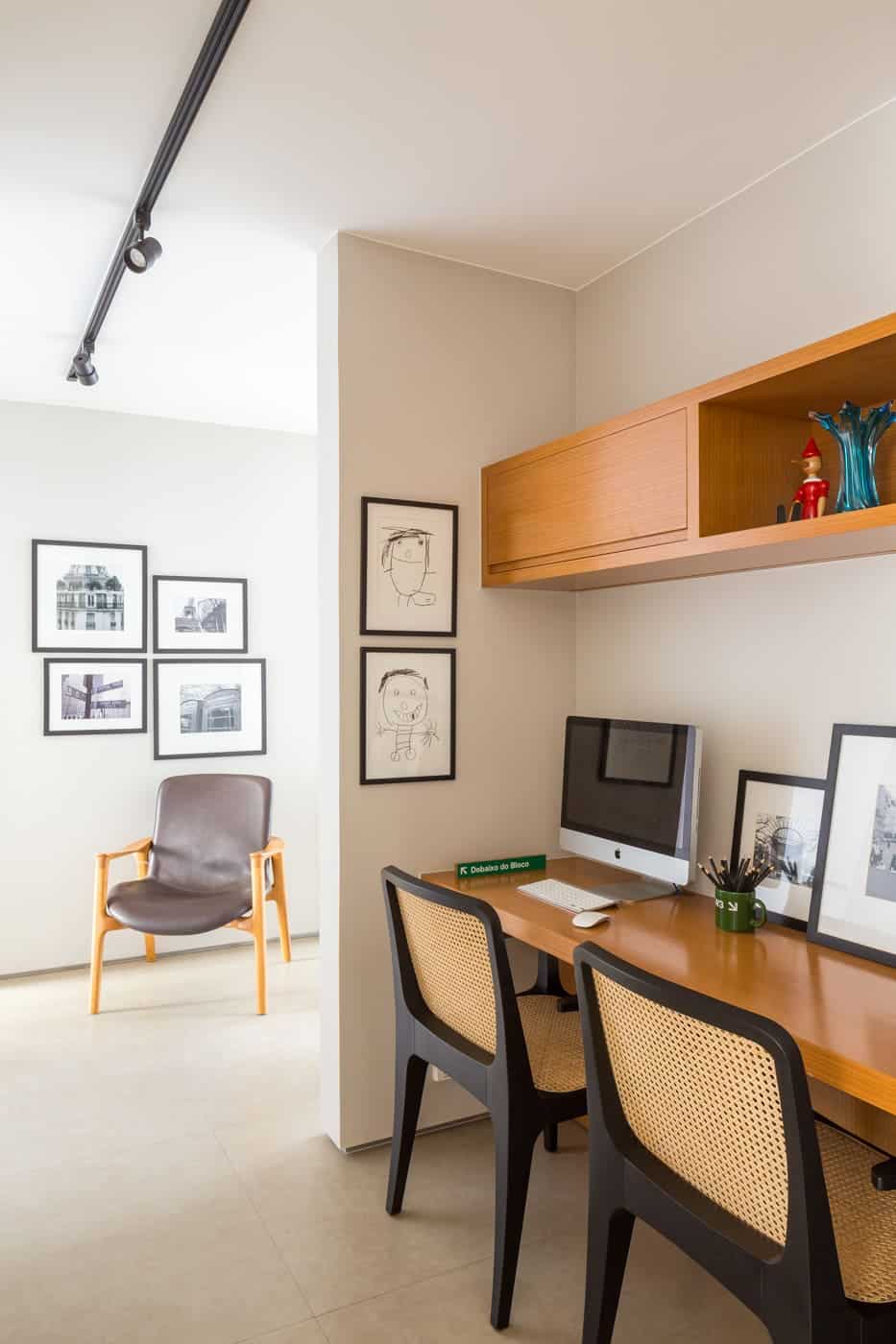 home office com móveis Herman Miller