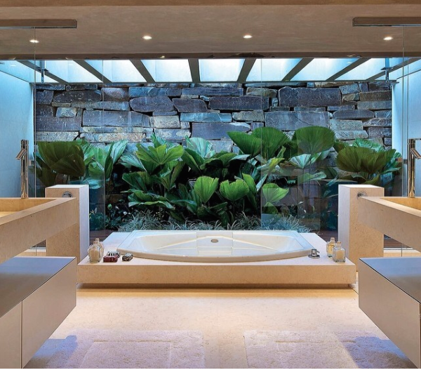 banheiros com jardim