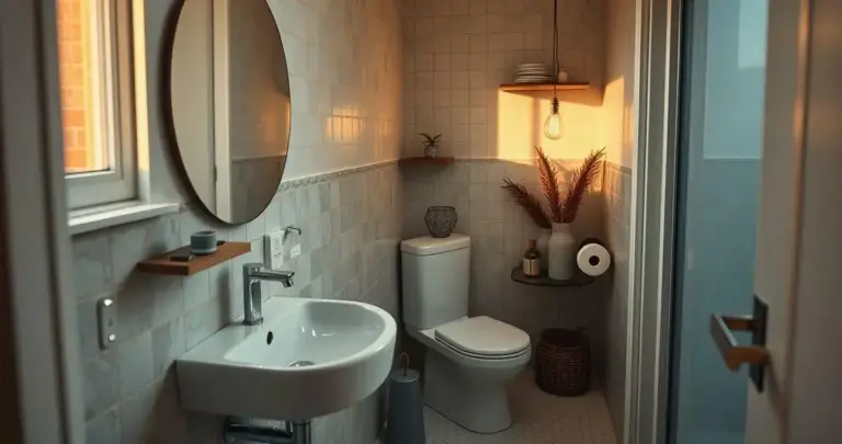 banheiro pequeno simples e elegante