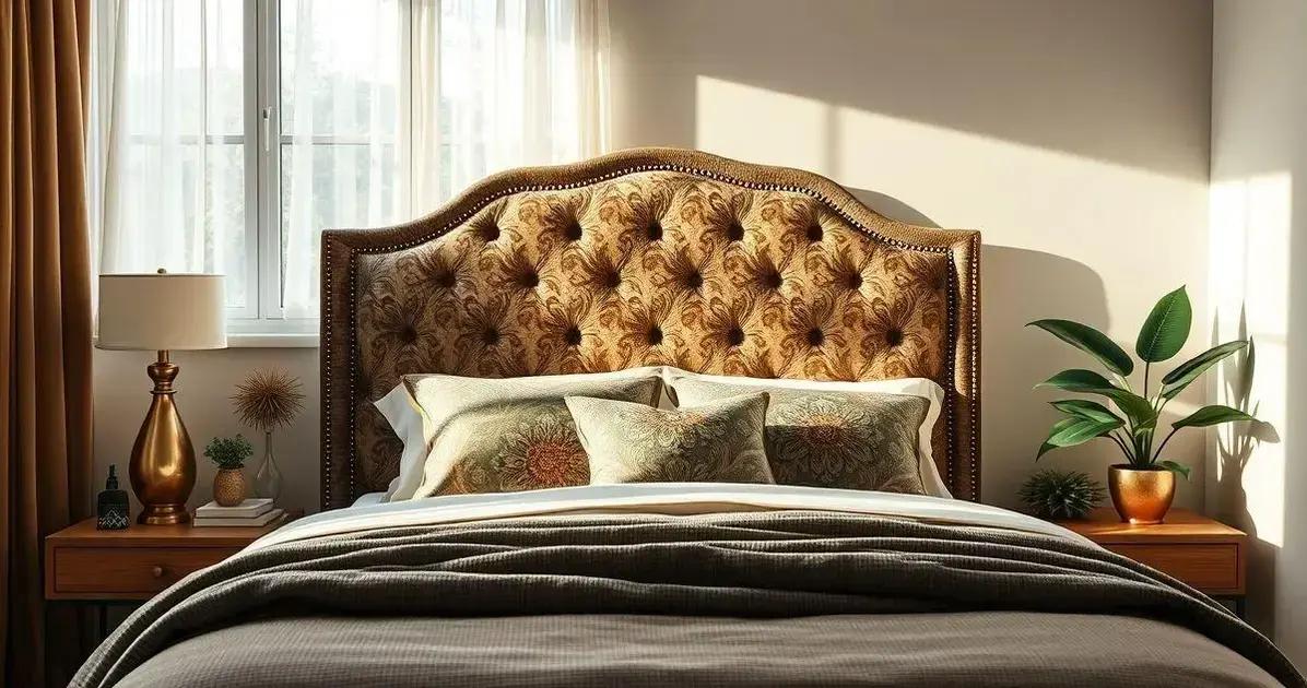 cabeceira de cama estofada