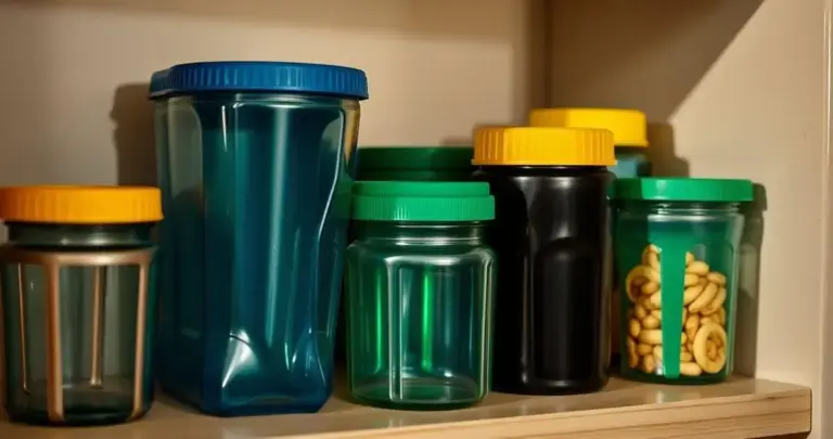 como organizar os potes de plástico