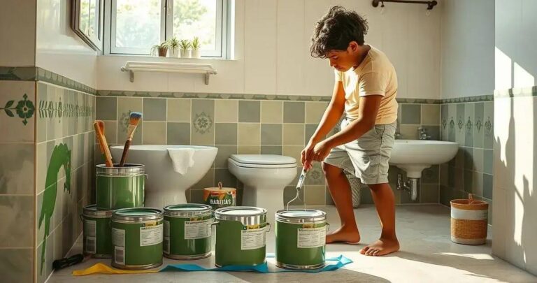como pintar o banheiro corretamente