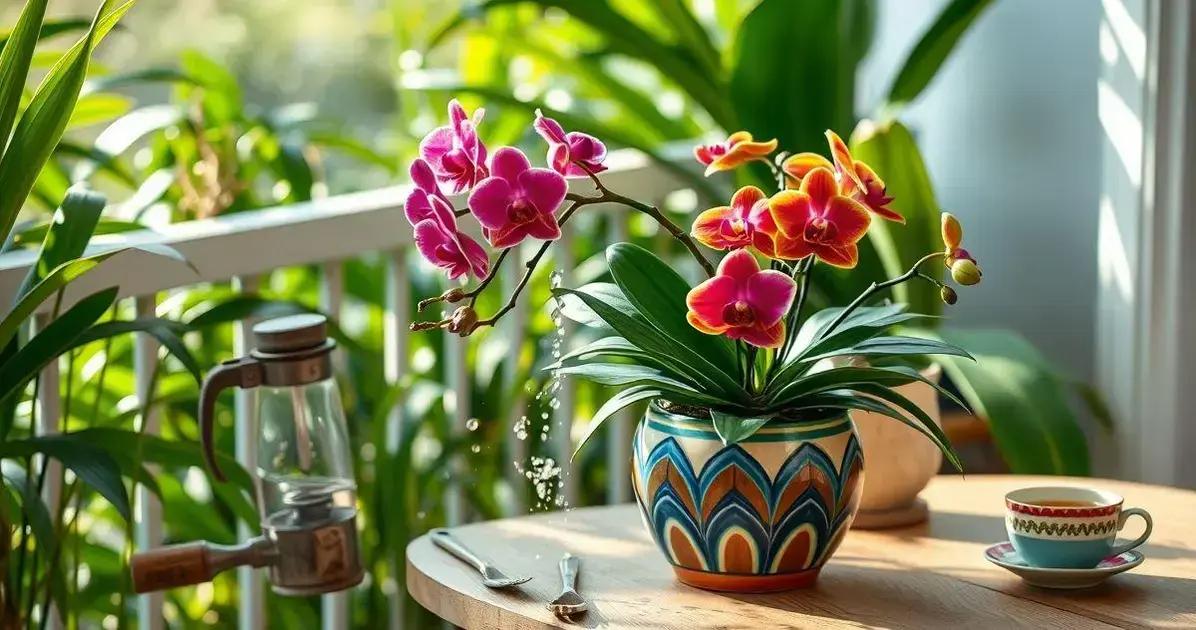 como regar orquídeas no vaso