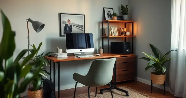 decoração de home office pequeno