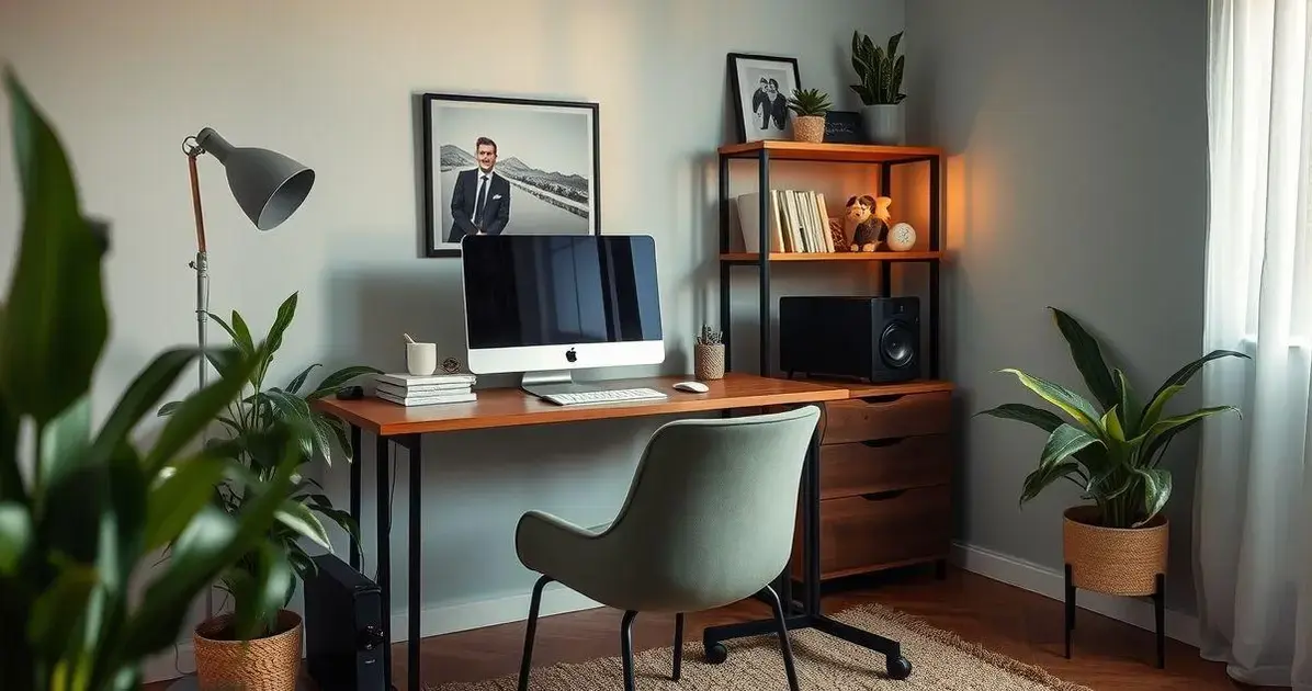 decoração de home office pequeno