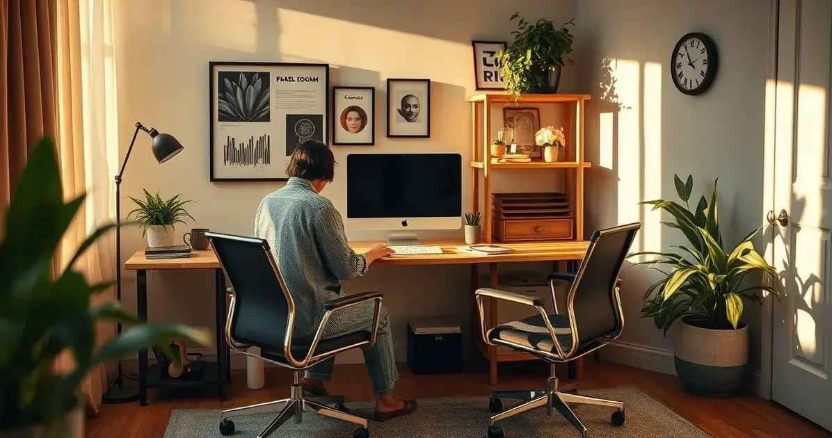 decoração de quarto com escrivaninha