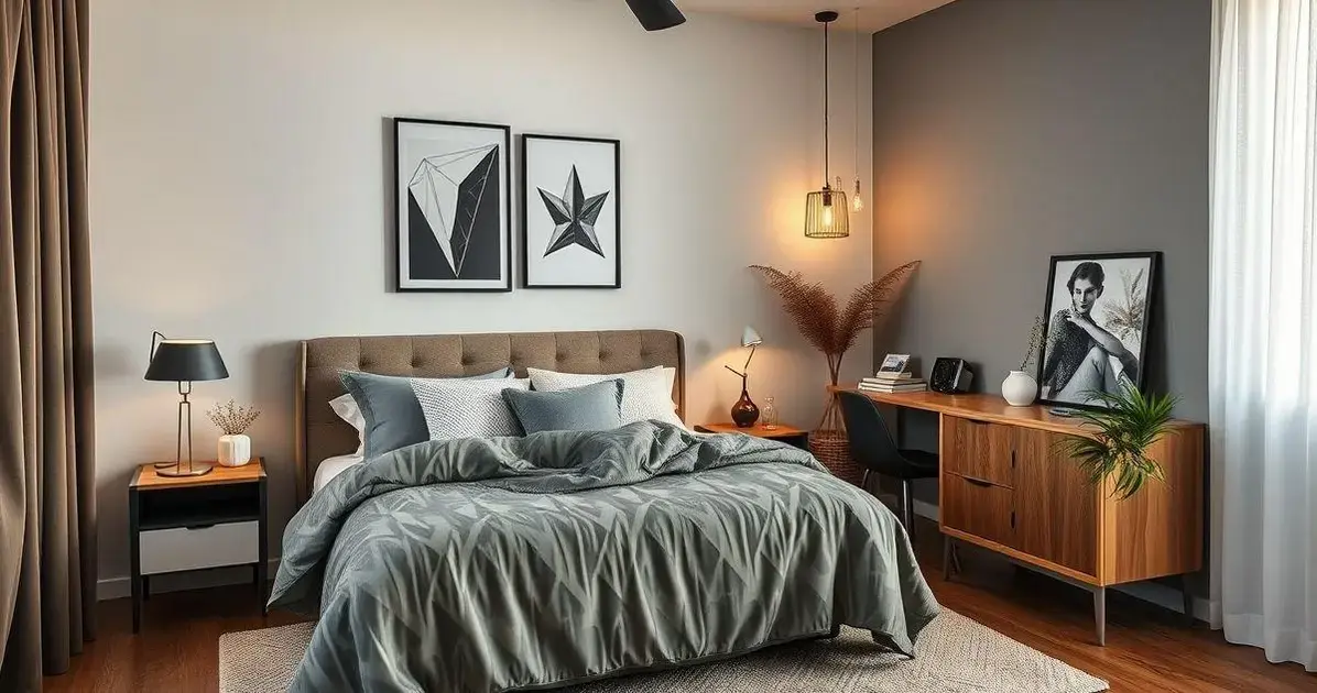 decoração de quarto de casal moderno